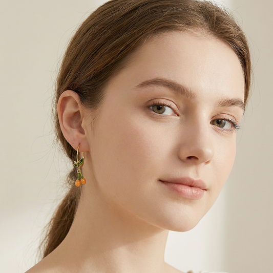 Kumquat Hoop Earrings