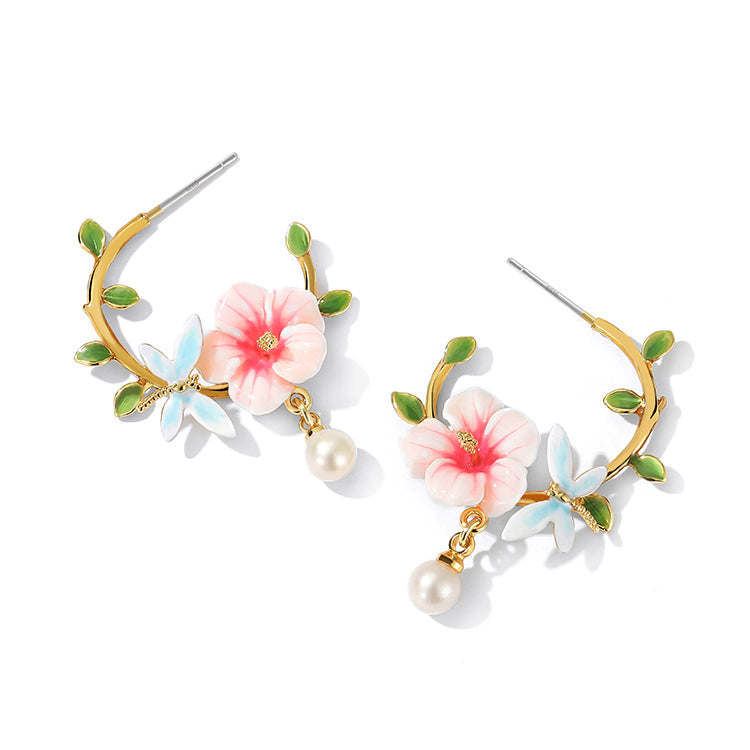 Hibiscus Earrings