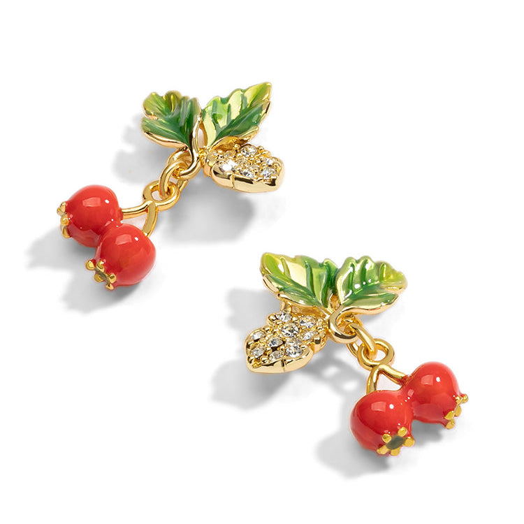 Leaves Berries Earrings