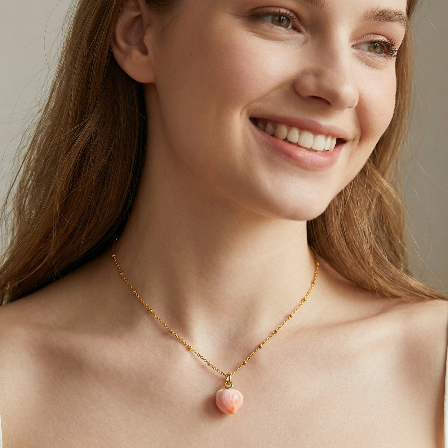 Peach Necklace