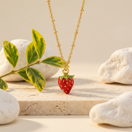 Strawberry Pendant Necklace