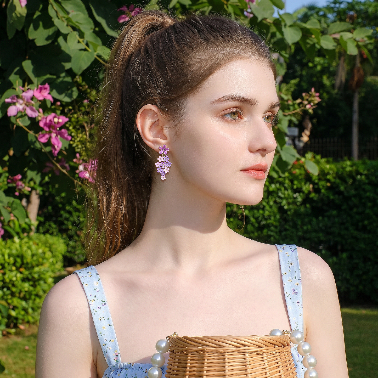 Forget-Me-Not Dangle Earrings