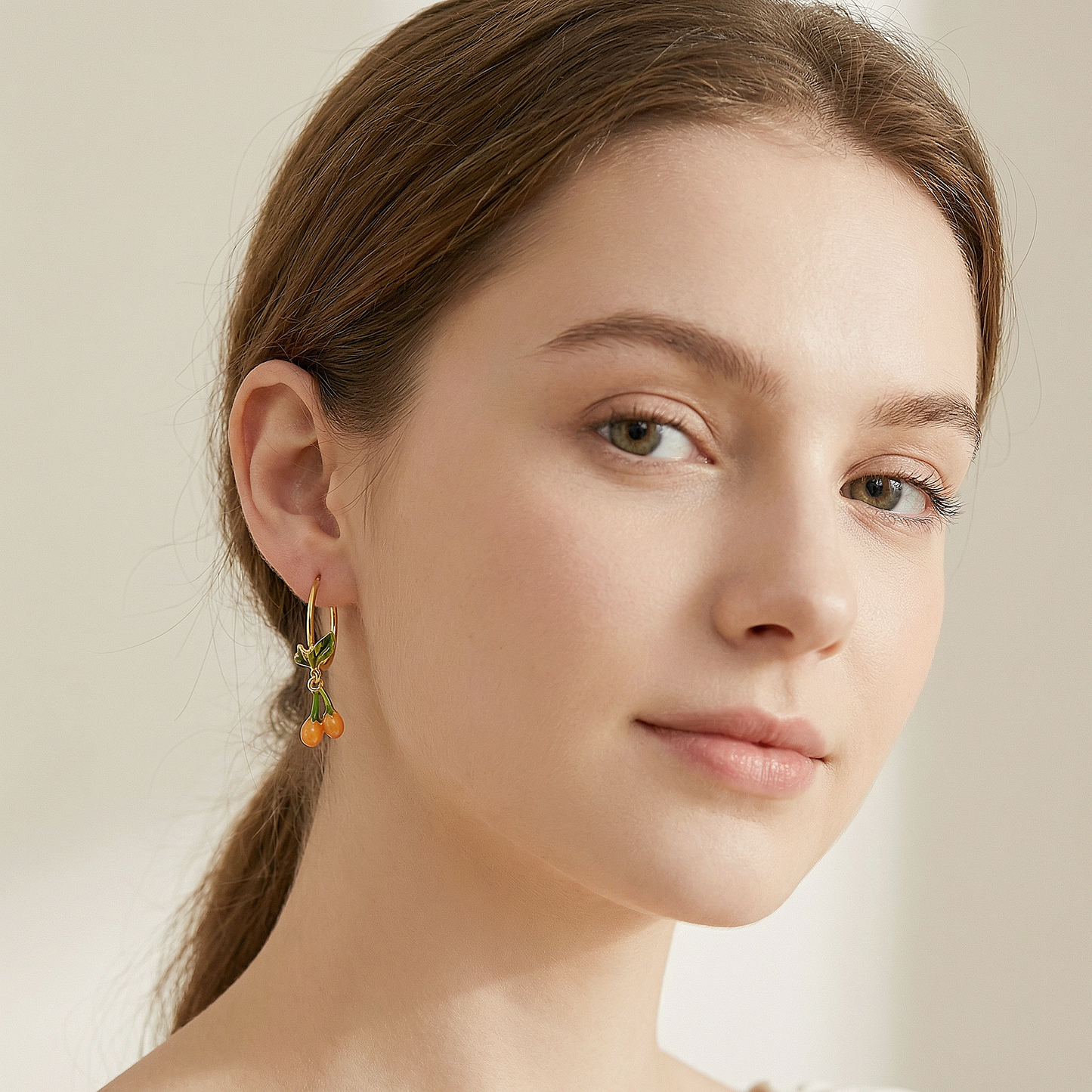 Kumquat Hoop Earrings