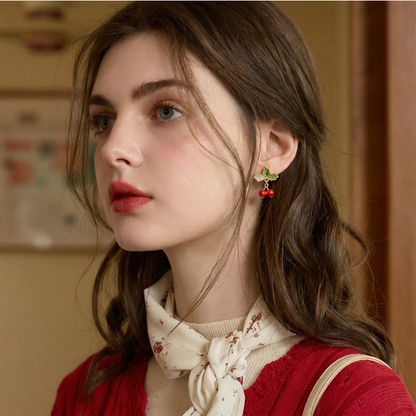 Leaves Berries Earrings