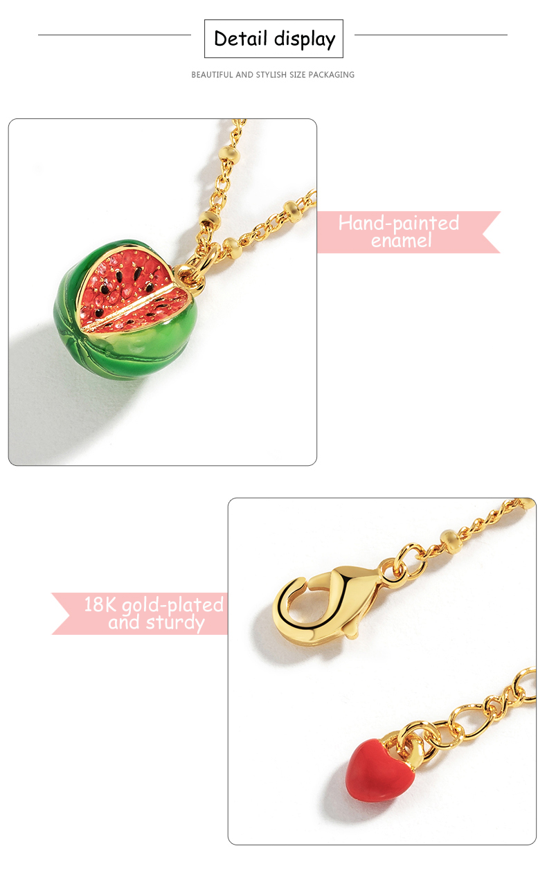 Watermelon Pendant Necklace