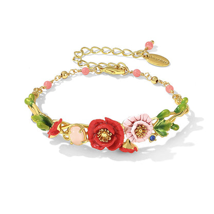 Poppy Flower Jewelry Set