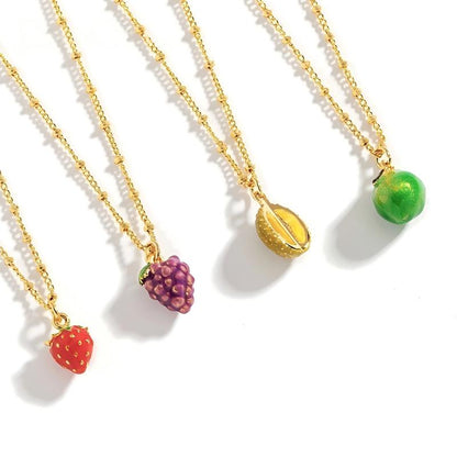 Strawberry Pendant Necklace