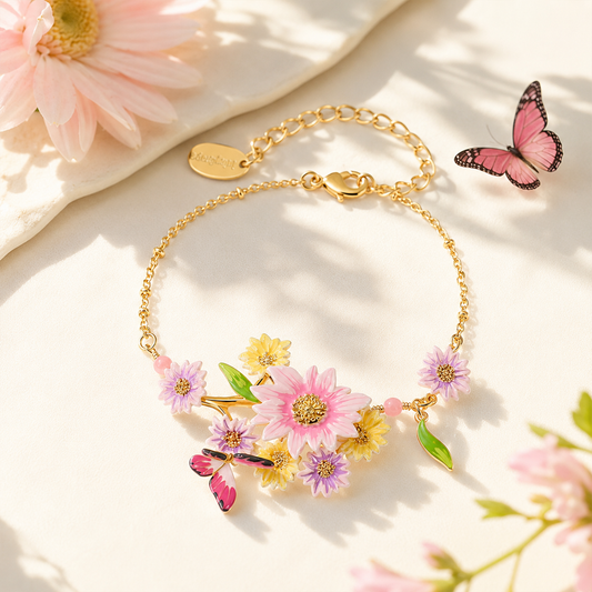 Butterfly Flower Bracelet