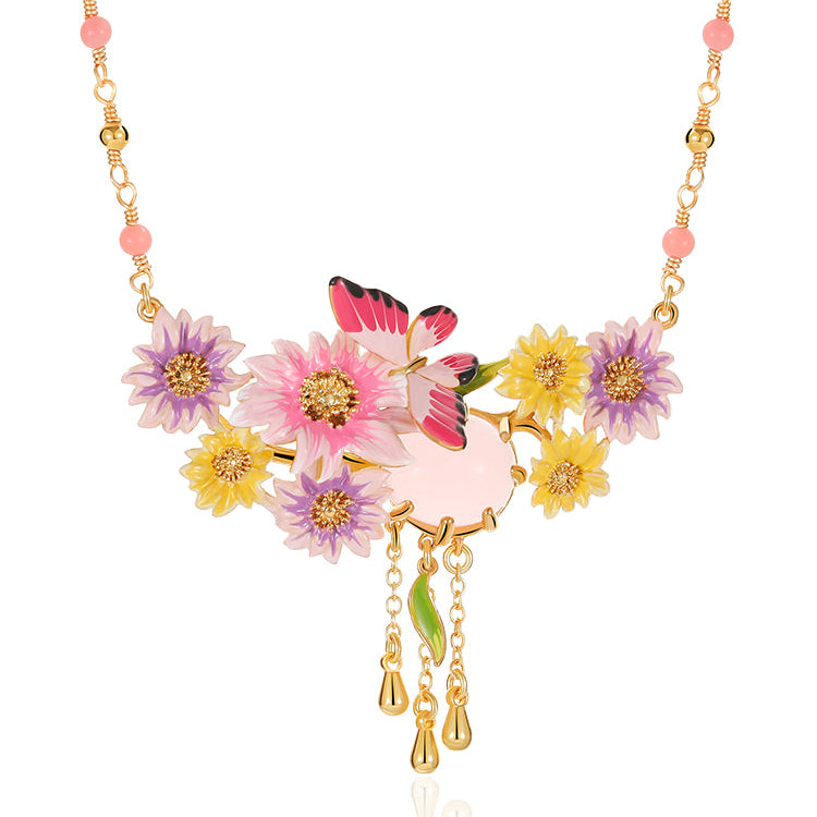 Butterfly Flower Necklace