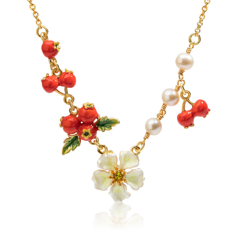 Flower Berry Jewelry Set