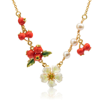 Flower Berry Jewelry Set