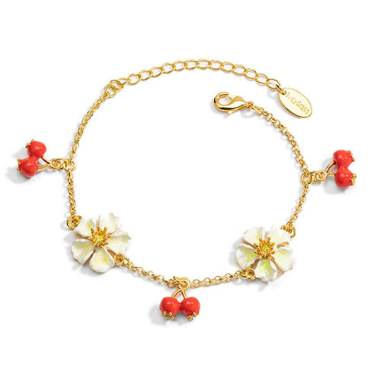 Cherry Flower Bracelet