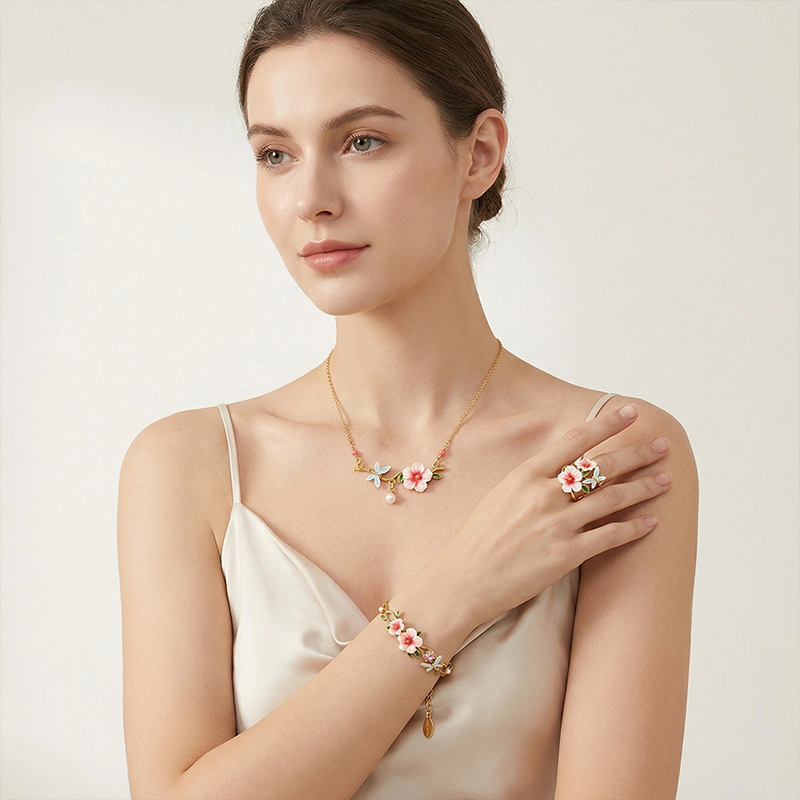 Hibiscus Jewelry Set