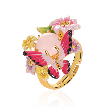 Butterfly Flower Ring