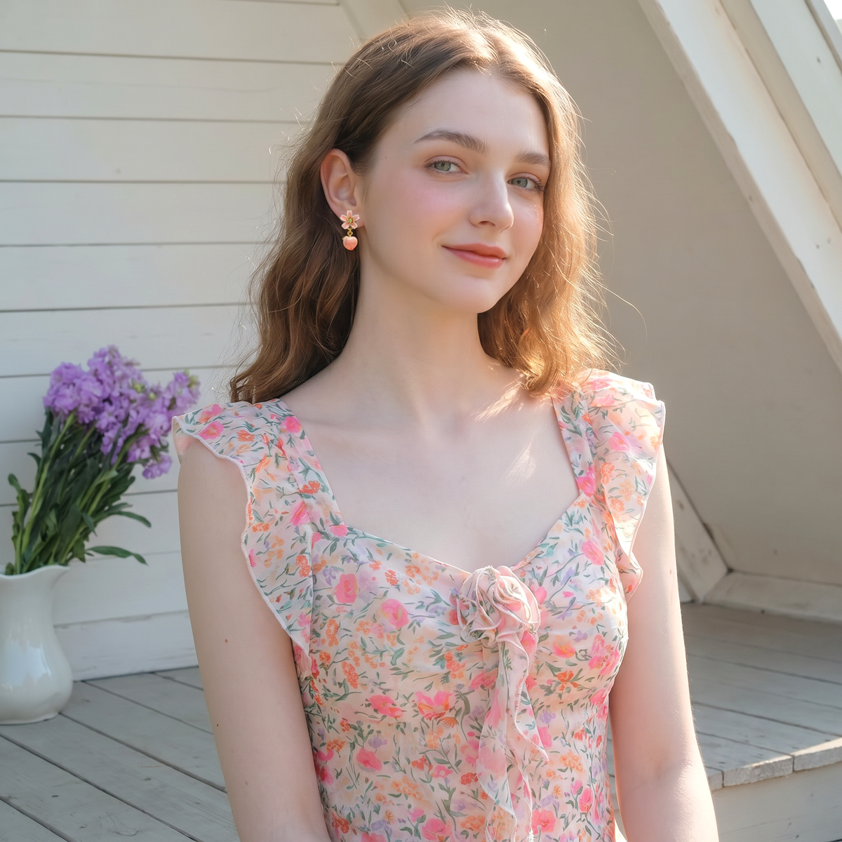 Peach Blossom Jewelry Set