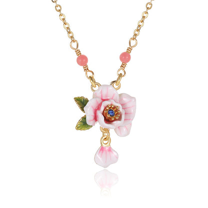 Pink Rose Necklace