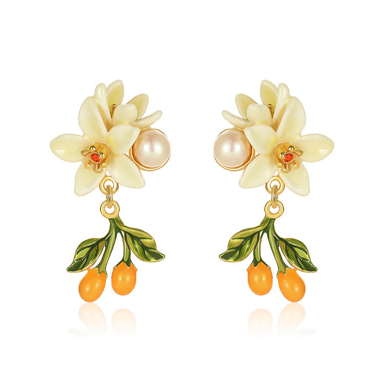 Orange Blossom Earrings