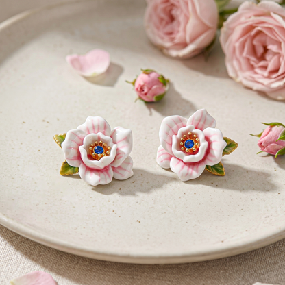 Pink Rose Jewelry Set