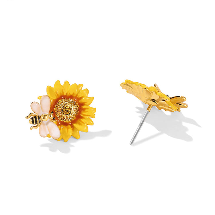 Sunflower Stud Earrings