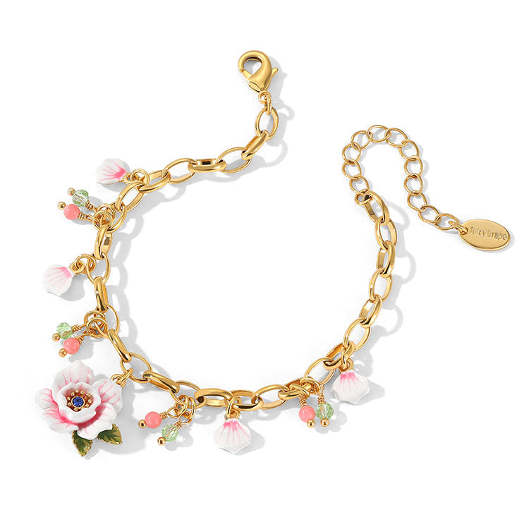 Pink Rose Bracelet