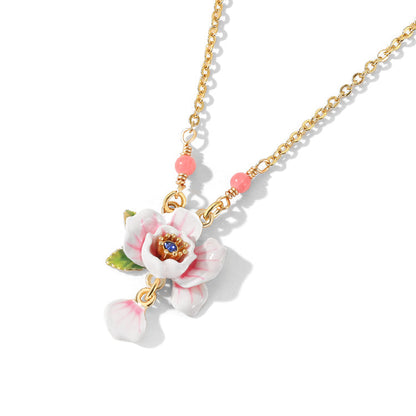 Pink Rose Necklace