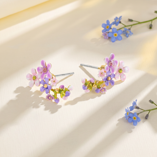 Forget-Me-Not Cluster Earrings