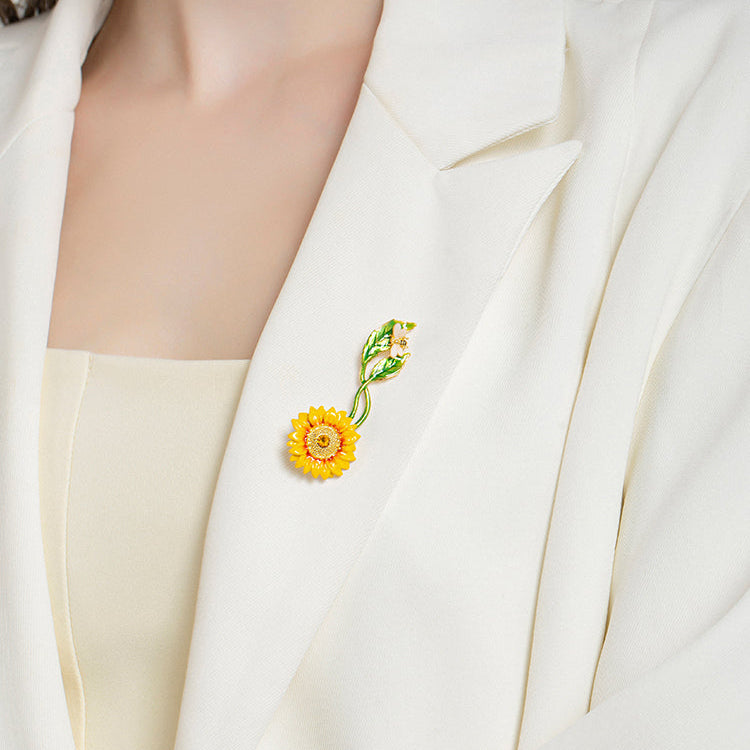 Sunflower Brooch