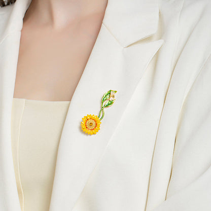 Sunflower Brooch