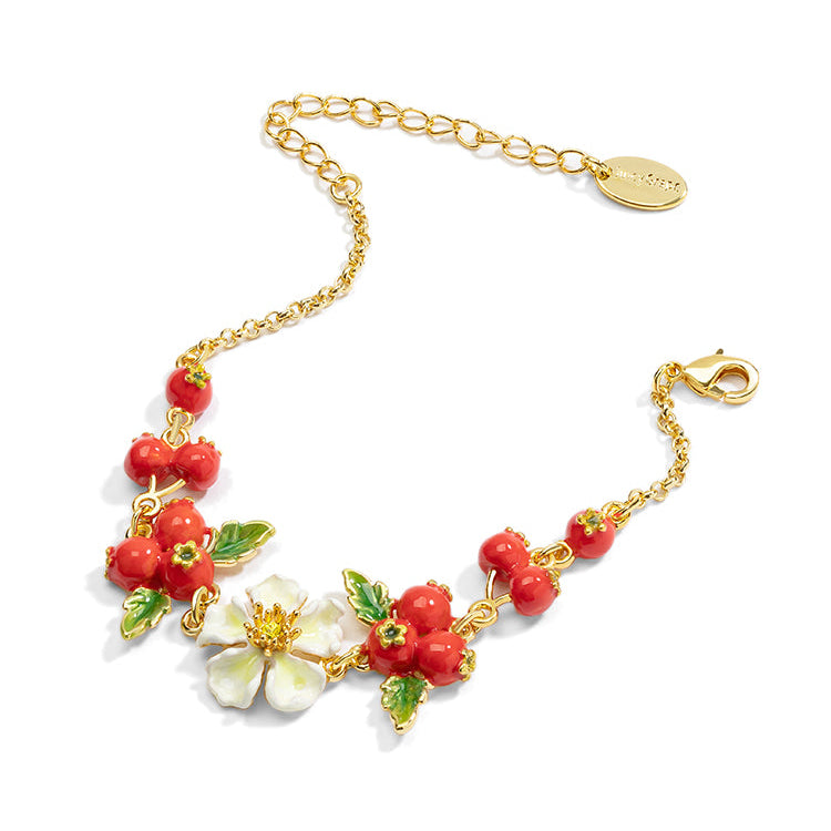 Flower Berry Charm Bracelet