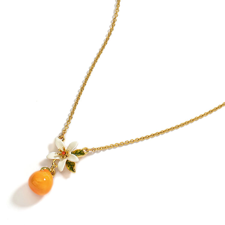 Orange Pendant Necklace