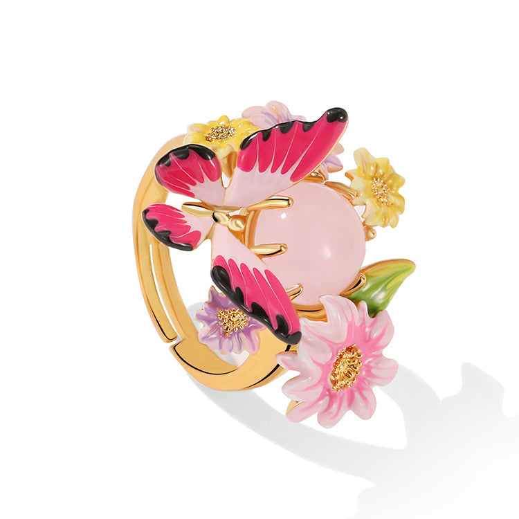 Butterfly Flower Ring