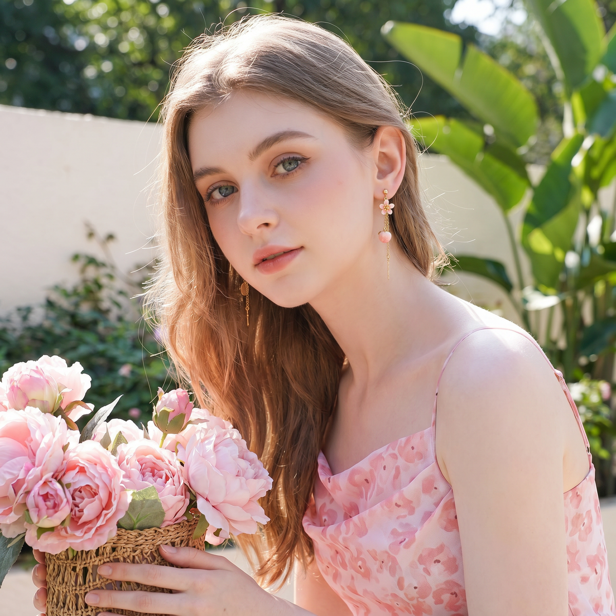 Peach Blossom Earrings