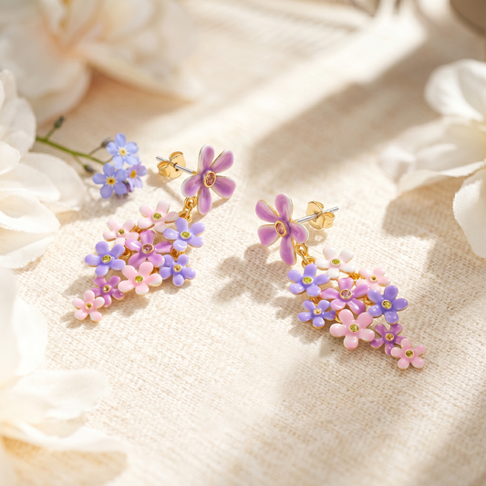Forget-Me-Not Dangle Earrings
