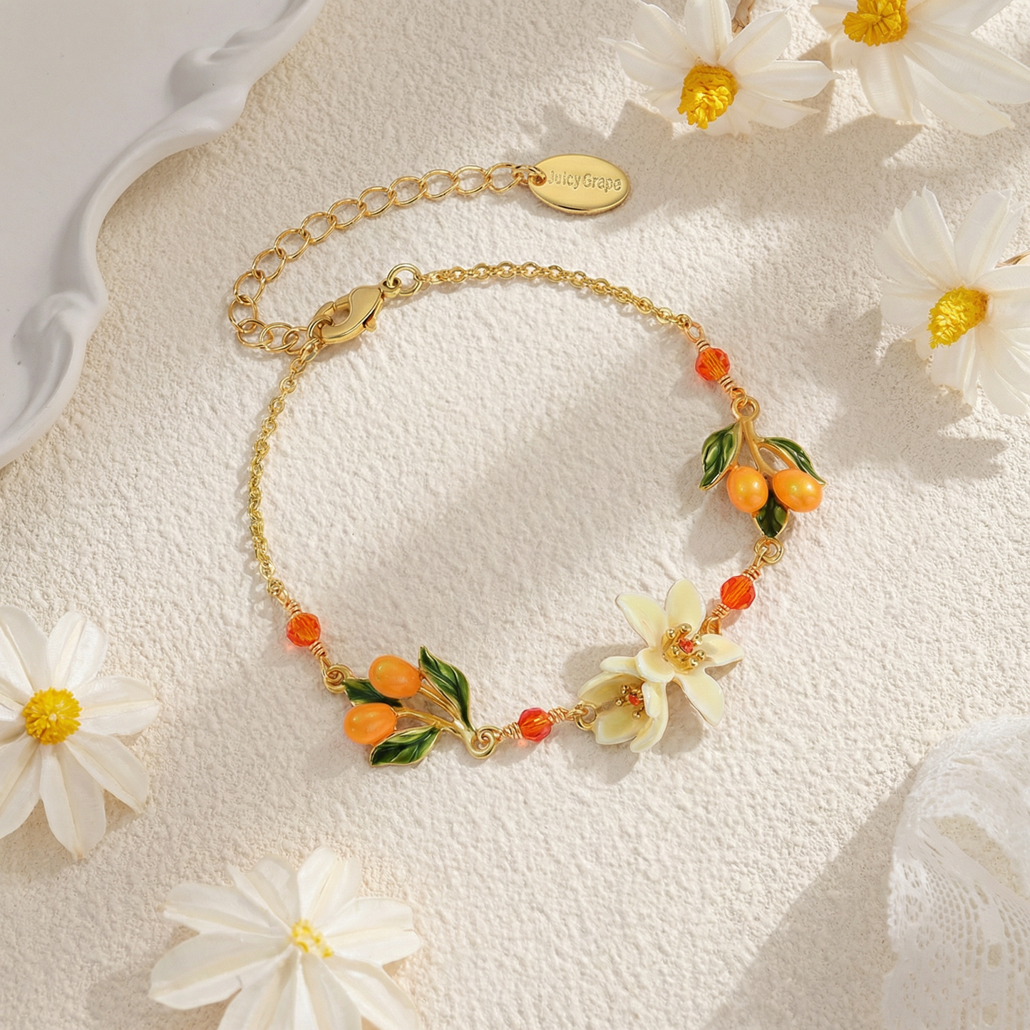 Orange Blossom Jewelry Set