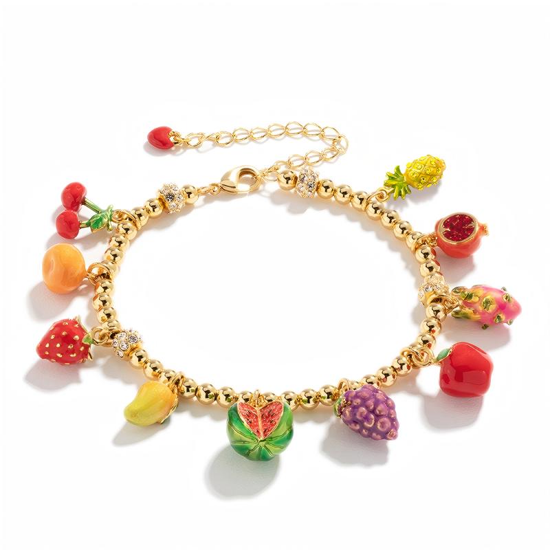 Colorful Fruit Charm Bracelet