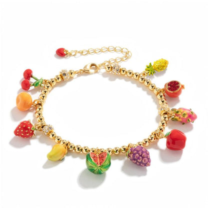 Colorful Fruit Charm Bracelet
