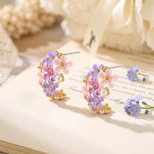 Forget-Me-Not Ear Cuffs