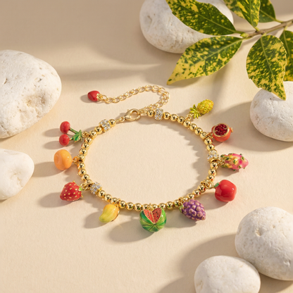 Colorful Fruit Charm Bracelet