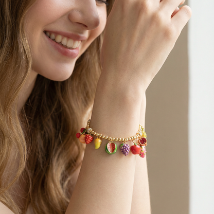 Colorful Fruit Charm Bracelet