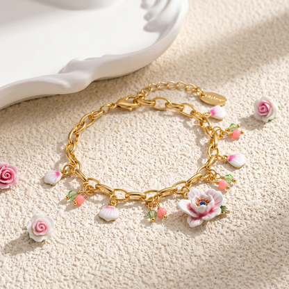 Pink Rose Jewelry Set