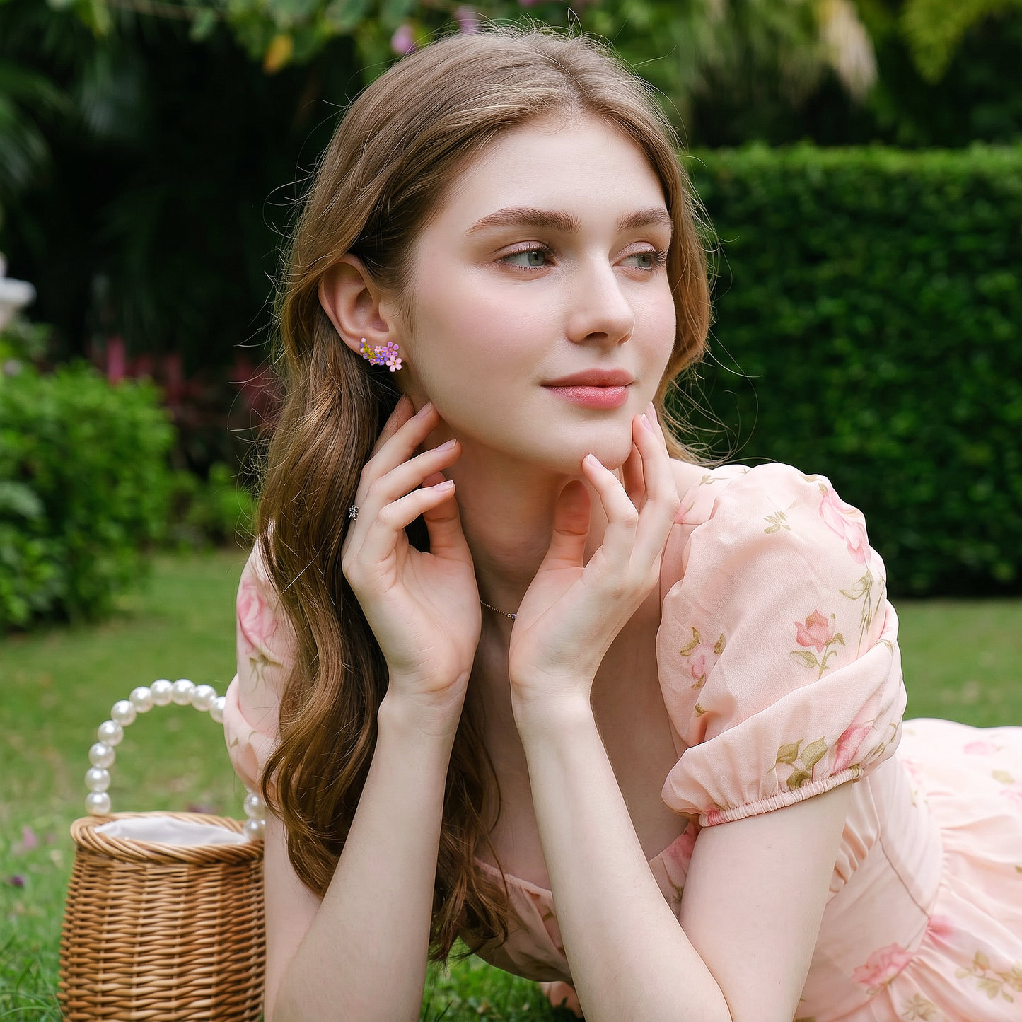 Forget-Me-Not Cluster Earrings