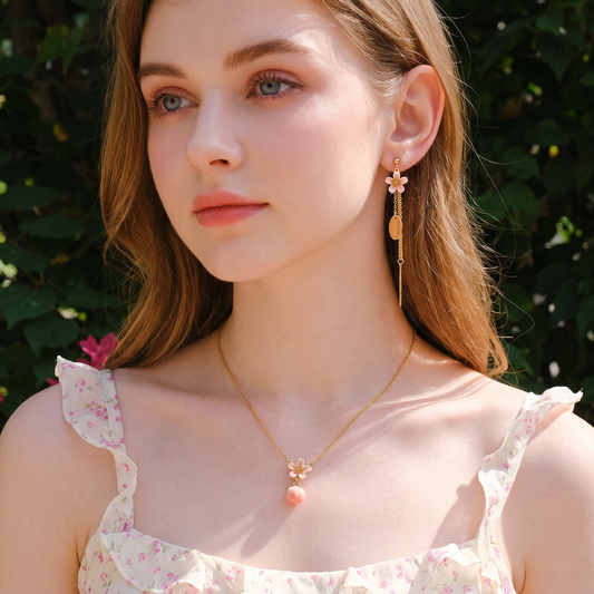 Peach Blossom Jewelry Set