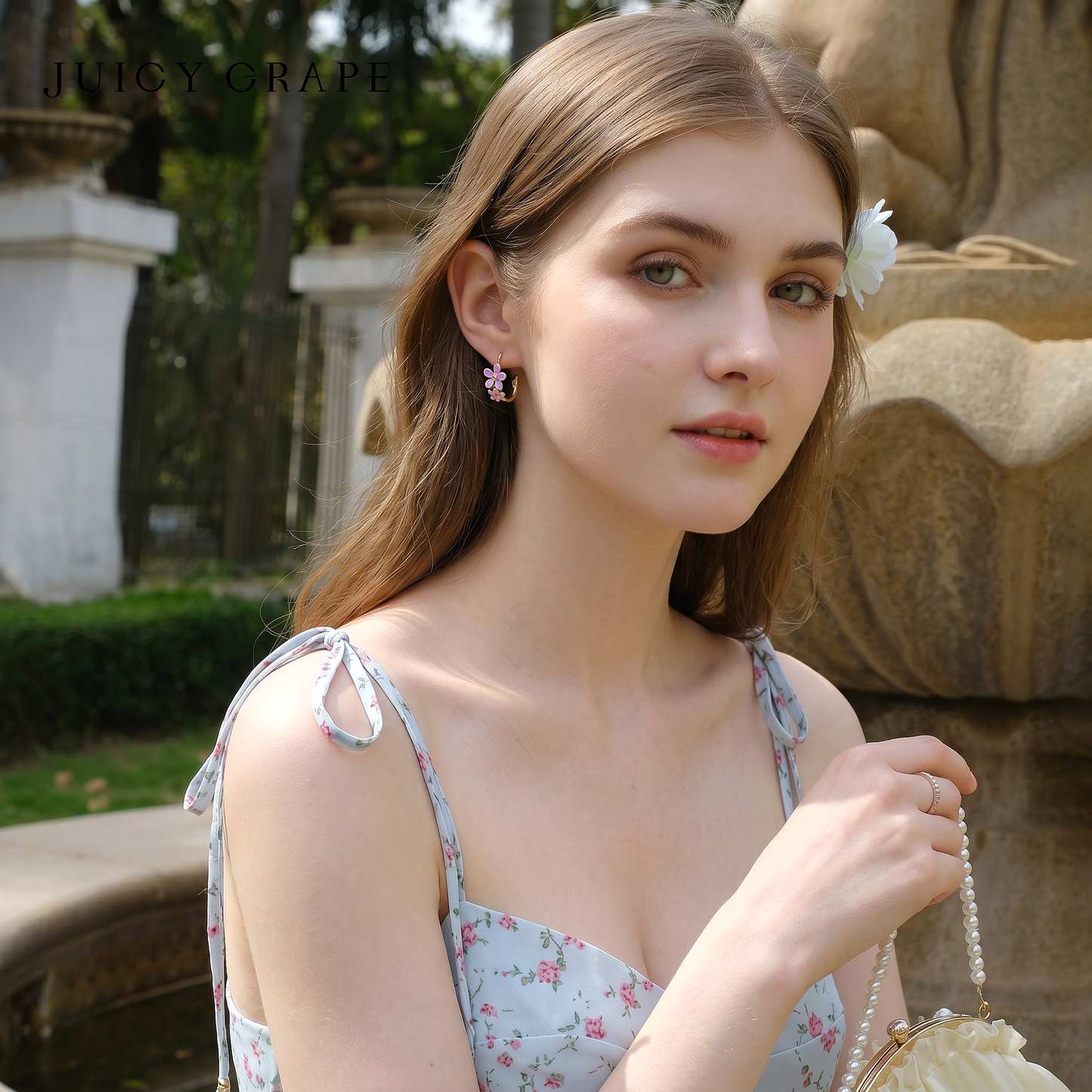Forget-Me-Not Hoop Earrings