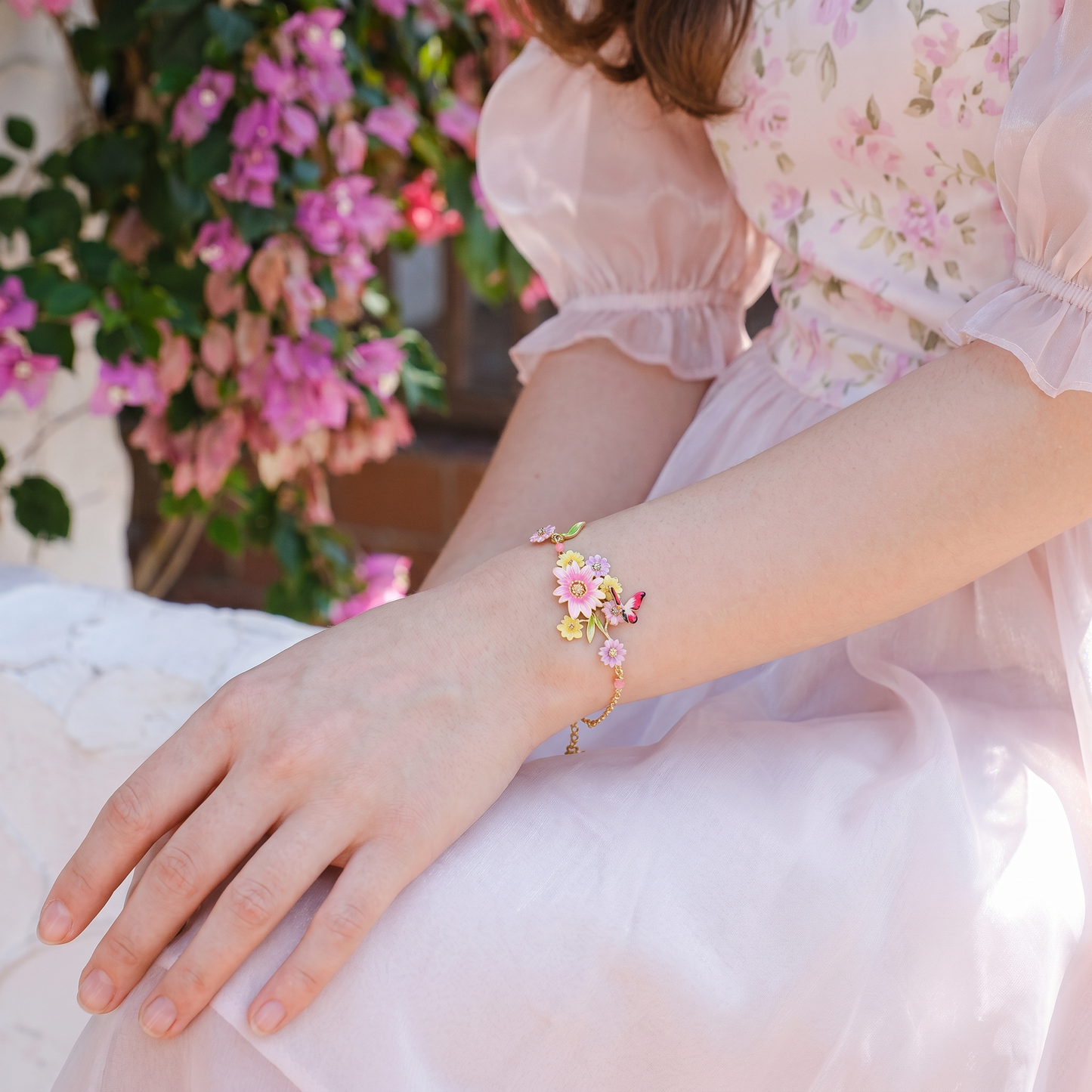 Butterfly Flower Bracelet
