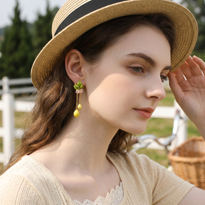 Lemon Tassel Earrings