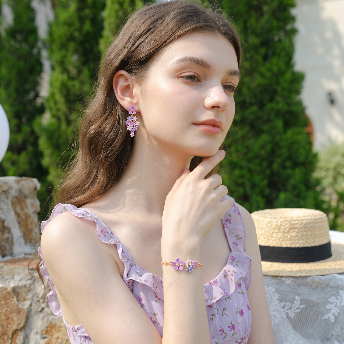 Forget-Me-Not Dangle Earrings