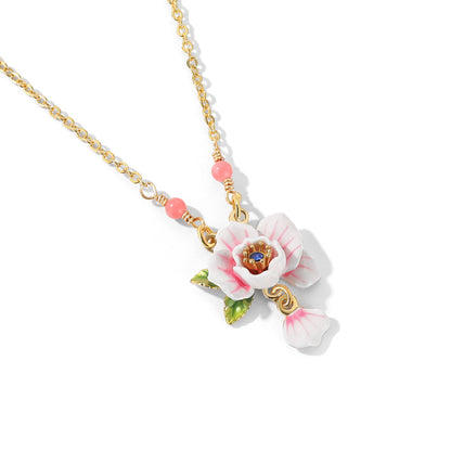 Pink Rose Necklace