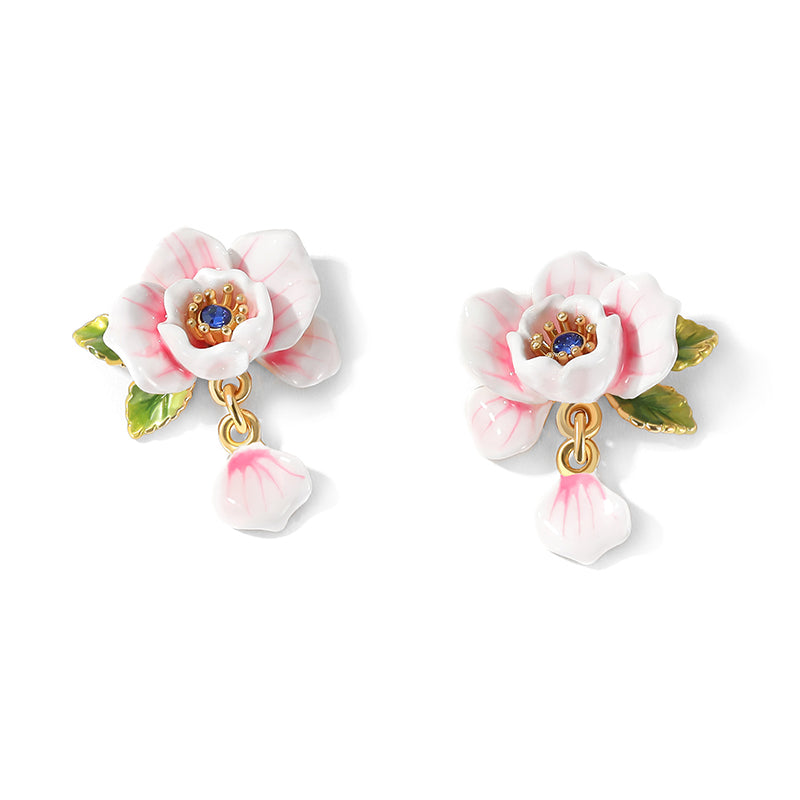 Pink Rose Earrings