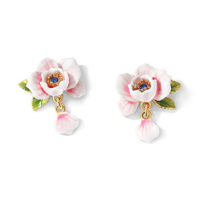 Pink Rose Earrings