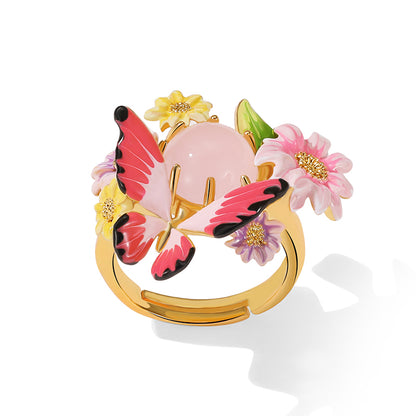 Butterfly Flower Ring